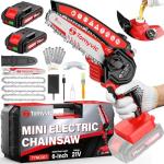 Cordless Mini Chainsaw - 6 Inch Electric Trimmer
