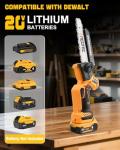 Cordless Mini Chainsaw for Dewalt 20V MAX