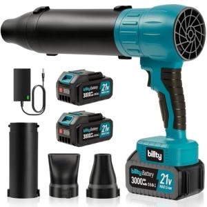 Billty Cordless Leaf Blower with 3 Nozzles and Batteries