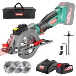 HYCHIKA Cordless Mini Circular Saw with Battery