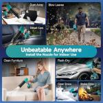 Billty Cordless Leaf Blower with 3 Nozzles and Batteries