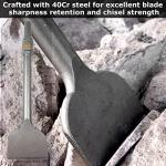 HIGOSPRO 4" Tile Scaling Chisel for Jack Hammers