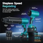 Billty Cordless Leaf Blower with 3 Nozzles and Batteries