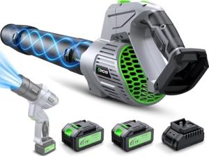 Cordless Electric Leaf Blower with 2 Batteries