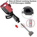 HIGOSPRO 4" Tile Scaling Chisel for Jack Hammers