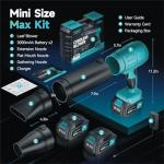 Billty Cordless Leaf Blower with 3 Nozzles and Batteries