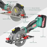 HYCHIKA Cordless Mini Circular Saw with Battery