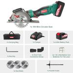 HYCHIKA Cordless Mini Circular Saw with Battery