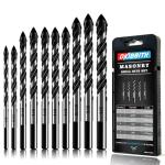 10-Piece Masonry Drill Bit Set for Tough Materials
