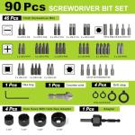 Yougfin 90-Piece Drill Bit Set for All Materials