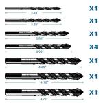 10-Piece Masonry Drill Bit Set for Tough Materials