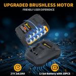 JEXUGK 5" Cordless Brushless Angle Grinder Kit