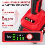 FULLYEA Cordless 4-1/2" Angle Grinder with Battery