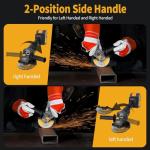 JEXUGK 5" Cordless Brushless Angle Grinder Kit