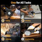 JEXUGK 5" Cordless Brushless Angle Grinder Kit