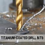 Axelord 99-Piece Titanium Coated Drill Bit Set