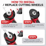 FULLYEA Cordless 4-1/2" Angle Grinder with Battery