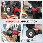 FULLYEA Cordless 4-1/2" Angle Grinder with Battery