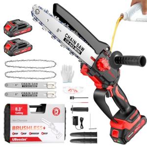 UBeesize 8-Inch Cordless Mini Chainsaw for Garden Work