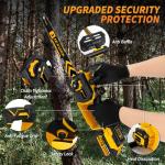 JEXUGK 12" Brushless Cordless Chainsaw with Batteries