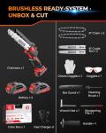 UBeesize 8-Inch Cordless Mini Chainsaw for Garden Work