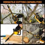 JEXUGK 12" Brushless Cordless Chainsaw with Batteries