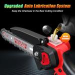 Cordless 6-Inch Mini Chainsaw with Rechargeable Battery