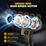 GEVEELIFE Cordless Turbo Leaf Blower with Batteries