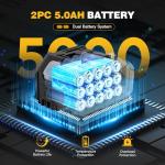 GEVEELIFE Cordless Turbo Leaf Blower with Batteries