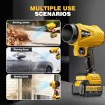 GEVEELIFE Cordless Turbo Leaf Blower with Batteries