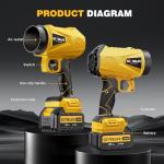 GEVEELIFE Cordless Turbo Leaf Blower with Batteries