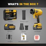 GEVEELIFE Cordless Turbo Leaf Blower with Batteries