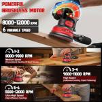 Milwaukee Compatible Cordless Orbital Sander with Dust Collector