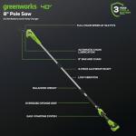 Greenworks 40V 8-Inch Cordless Polesaw Kit