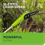Greenworks 40V 8-Inch Cordless Polesaw Kit