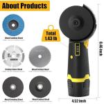 Cordless Mini Angle Grinder Tool with Battery