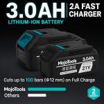 MoJoTools 21V Cordless Brushless Angle Grinder