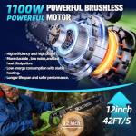 BOLTRISE 12" Cordless Brushless Electric Chainsaw