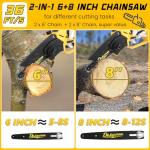 Cordless Mini Chainsaw with Dual Chain Sizes