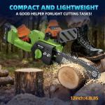 BOLTRISE 12" Cordless Brushless Electric Chainsaw