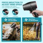Cordless Handheld Leaf Blower with 2 Batteries