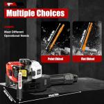 YIYIONCE 52CC Gas Jack Hammer with 2 Chisels