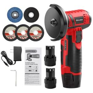 Creddux 3-Inch Cordless Mini Angle Grinder Set