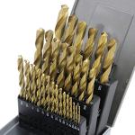 Titanium Plated Drill Bit Set - 29 Pieces