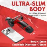 Creddux 3-Inch Cordless Mini Angle Grinder Set