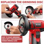 Creddux 3-Inch Cordless Mini Angle Grinder Set