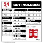 Milwaukee Shockwave 54Pc Impact Driver Bit Set