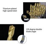 Titanium Plated Drill Bit Set - 29 Pieces