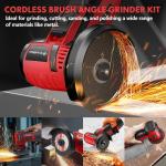 Creddux 3-Inch Cordless Mini Angle Grinder Set