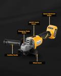 MAXCULAR Cordless Angle Grinder with Variable Speeds